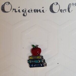 Origami Owl - Brand New Apple and Books Charm